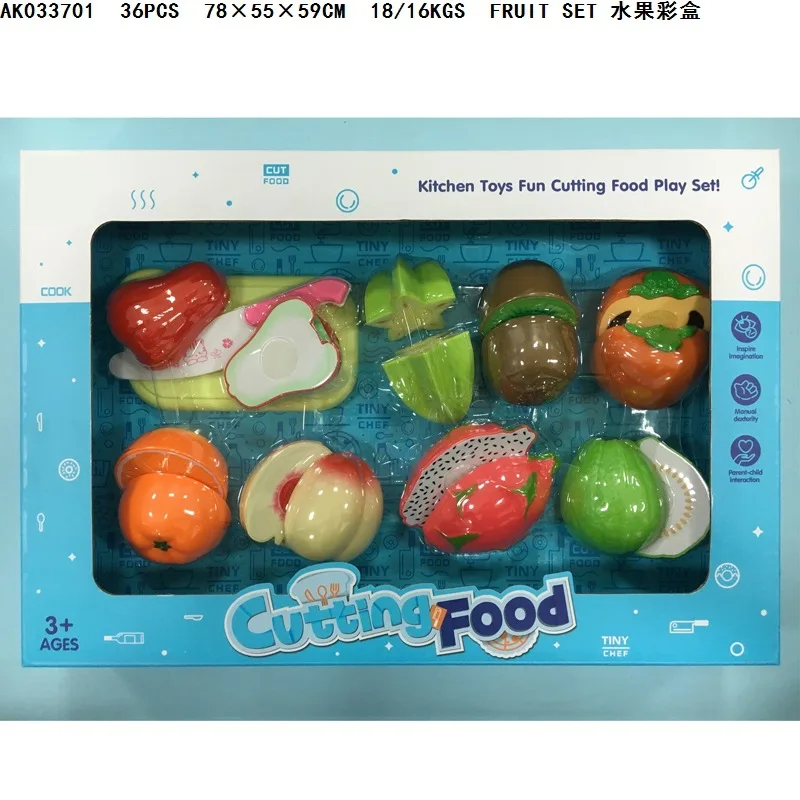 

Creative New Style Fruit Set Children Model Play House Kitchenware Toy Slicer Cutting Toy