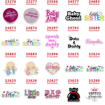 

2020 new arrival Free shipping 30 pcs/package printed resin planar flat-back resins for Hair Bow Decoration PR23276