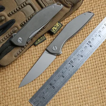 

Neon D2 blade titanium alloy handle camping fruit knife hunting tactics survival defense knife pocket knife EDC tool