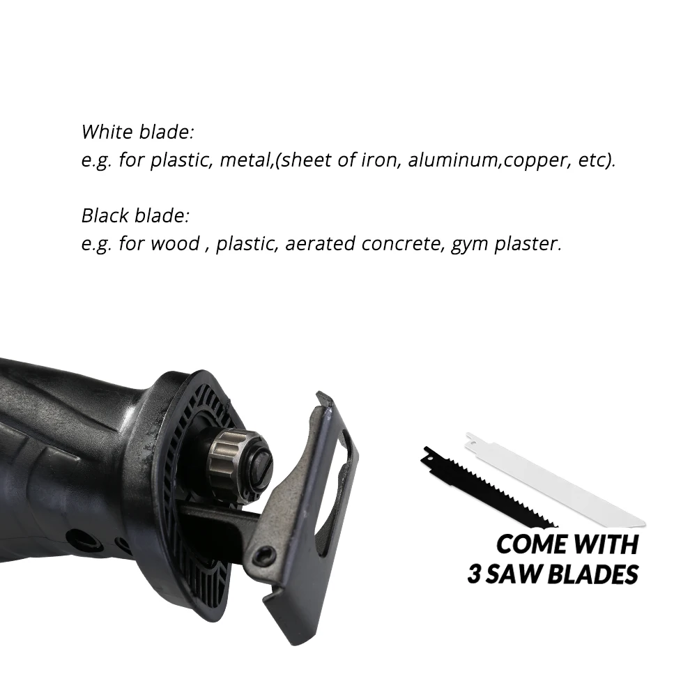 DEKO DKRS01 AC Multifunction Electric Reciprocating Saw Wood Metal Saws Cutting Tool Power Tool