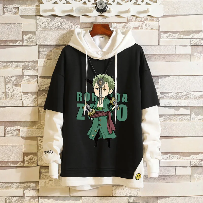 One Piece Luffy Cosplay Hoodies Roronoa Zoro Sweatshirt Patch Hooded Sweater Chopper Adult Unisex Spring and Autumn Costume0 (8)