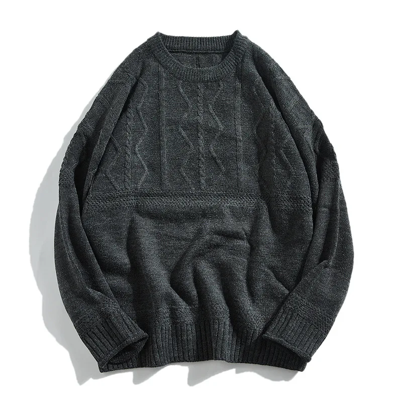 Sweaters Pullover Men 2019 O-Neck Retro Warm Mens Sweaters Loose Solid Winter Distressed Sweater for Men Japanese Casual Sweater Sweaters Pullover Men 2019 O-Neck Retro Warm Mens Sweaters Loose Solid Winter Distressed Sweater for Men Japanese Casual Sweater