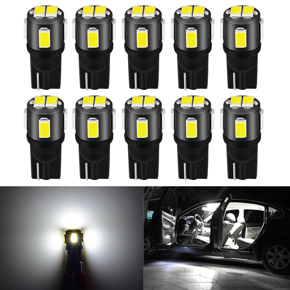 

2 4 10PCS w5w Metal 3D led canbus T10 LED Interior Car Lights 5630 automobile bulb LED small lamp automobile reading lamp