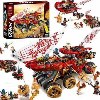 

New Ninja Land Bounty Sets Building Blocks Compatible 70677 Ninjagoe Iloyd Zane Kai Figures Bricks Toys For Children Gift
