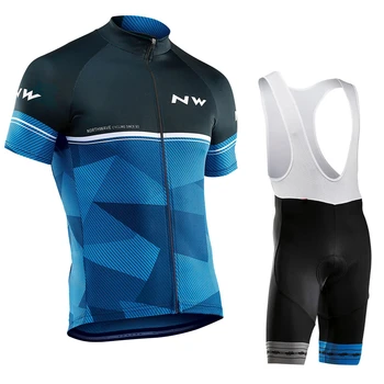 

Summer 2019 NW Cycling Jersey 9D Bib Set MTB Northwave Bicycle Clothing Quick Dry Bike Wear Clothes Mens Short Maillot Culotte