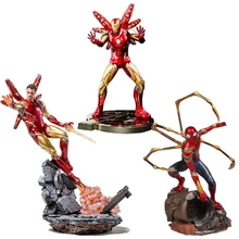 Горячие игрушки Marvel Мстители супер герой Человек паук Фигурки ПВХ человек паук фигурка Коллекционная модель игрушки 25 см