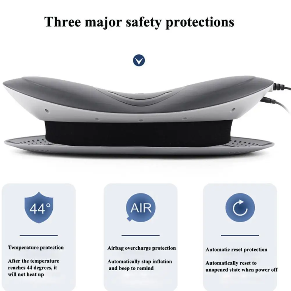 Vibration Air Pressure Waist Massager Warm Lumbar Spine Compress Inflatable Traction Multifunctional Hot Lumbar Neck Massag R3I0