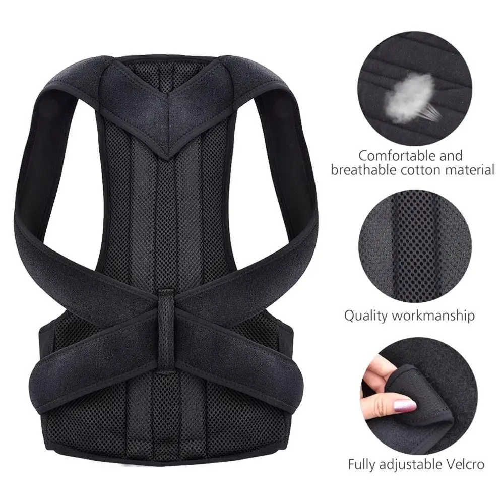 SIZE L Unisex Posture Corrector Lumbar Lower Back Support Shoulder Brace Pain Relief AU Back Posture Corrector - Цвет: SIZE L