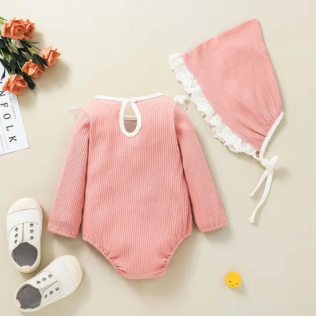 Autumn Baby Clothes Girl Knitted Baby Bodysuits Set