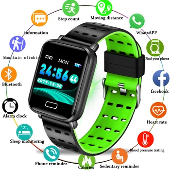 

LIGE New Smart watch Men Sports Pedometer Blood Pressure Oxygen Monitoring Smart Watch Support SIM Card Information Reminder
