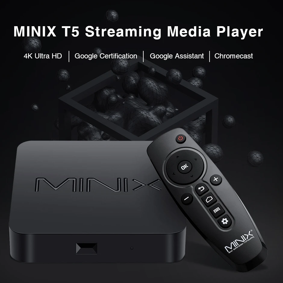ТВ приставка MINIX New NEO T5 в наличии Amlogic S905X2 2 ГБ 16 Chromecast 4K Ultra HD сертификат Google Android TV 9 0