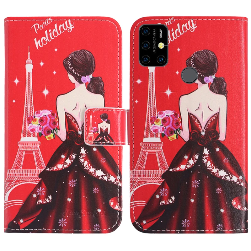TienJueShi Protection Funny Cute Style Leather Cover Phone Case For Umidigi Power 3 6.53 inch Pouch Shell Wallet Etui Skin