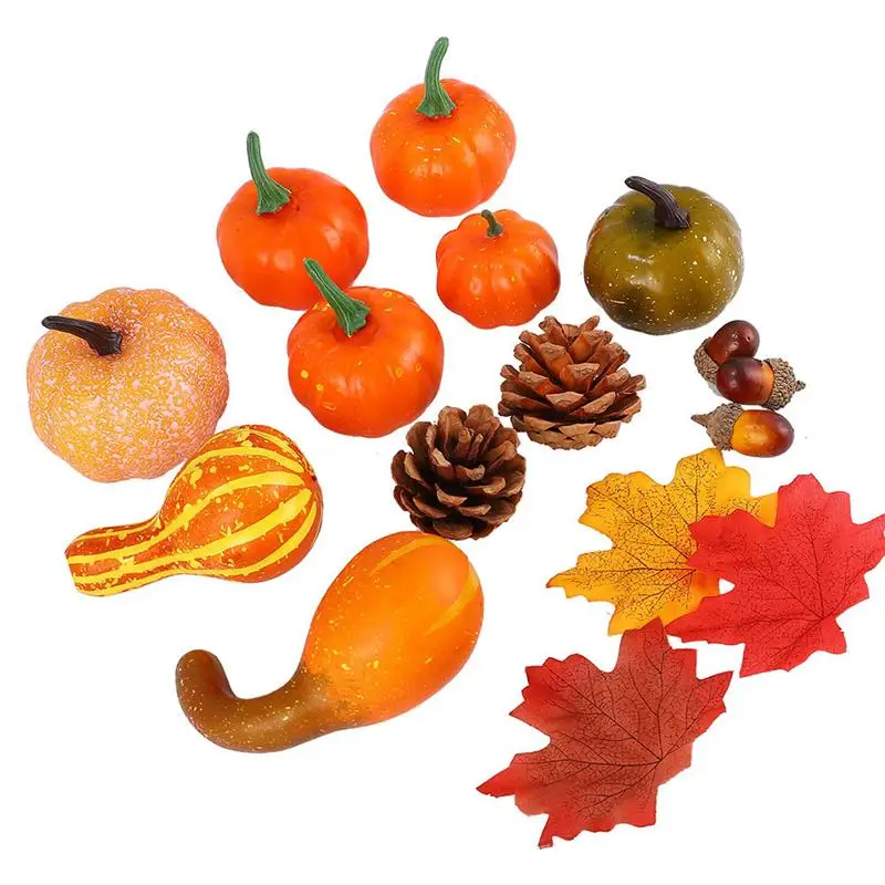 

60pcs/Set Halloween Simulation Pumpkin Decorative Halloween Foam Pumpkin Decor SimulationVegetables Props Foam Pumpkin