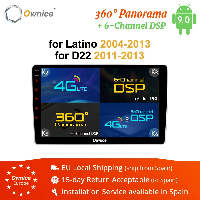 Ownice K1 K2 K3 K5 K6 8 Core Android 1 10 &quotАвтомобильный GPS Navi для Nissan Latino 2004 2013 D22 2011 радио 4G 360
