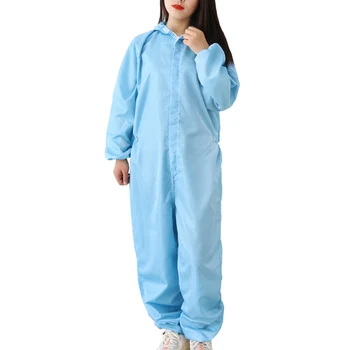 

Anti-static Cover Body With Hooded Protective Suit For Unisex Workwear Safety Dustproof Painting Loose Clothing Blue Pink