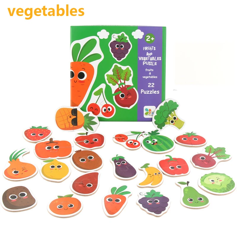 

1pc Children Matching Puzzle Animal Transportation Animal fruit and vegetable traffic Early Learning Toys for Kids Educational