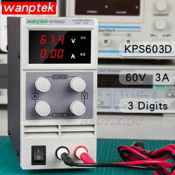 

KPS603D High precision double LED display switch DC Power Supply protection function 0-60V/0-3A 110V-230V 0.1V/0.01A EU