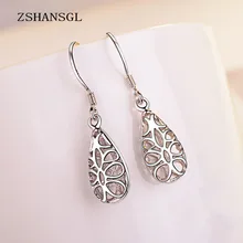 Новинка, модные 925 пробы серебряные серьги-гвоздики для женщин, классический пирсинг для манжет, полое кольцо, свадебные ювелирные изделия