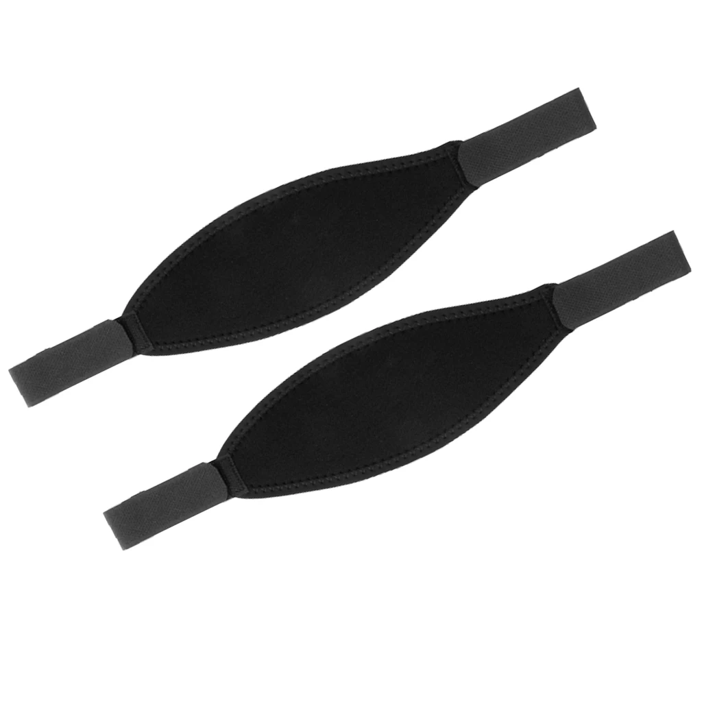 2 Count Neoprene Scuba Dive Mask Strap Cover Water Sports Accessories Black
