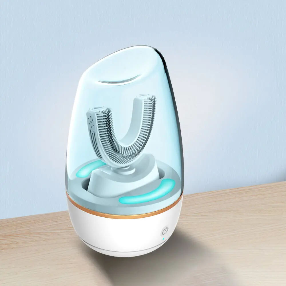 Smart 360 Sonic Electronic Toothbrush Intelligent Automatic USB Rechargeable U Shape with 3 Modes Timer Toothbrush Waterproof