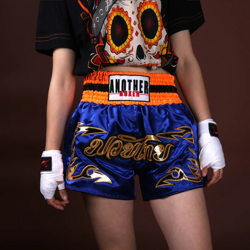 Tiger Muay Thai Shorts Boxeo Training Shorts Quality Professional Combat Fight Kick Boxing Fitness Athletic Pants Kids Adults