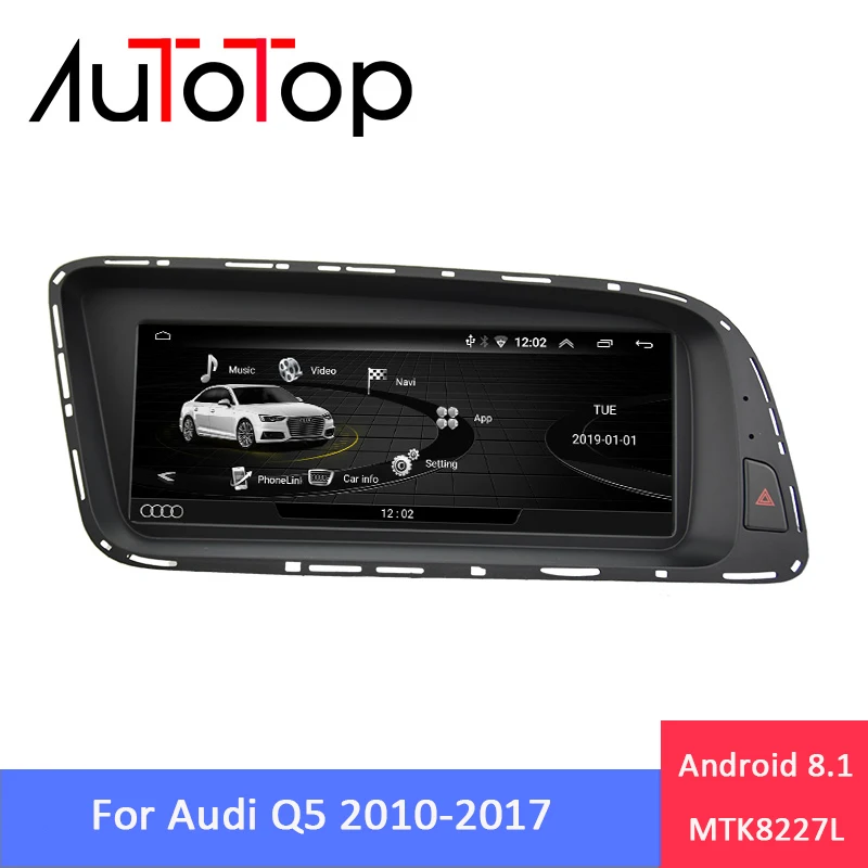 

AUTOTOP 10.25" IPS Screen 2 din Android 8.1 Car Radio for Audi Q5 2010-2017 GPS Navigation 4G WiFi Mirrorlink Split Screen