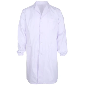 

Men Lab Coat Medical Doctor Nurse Long Sleeve Jacket Workwear Scrubs Uniform