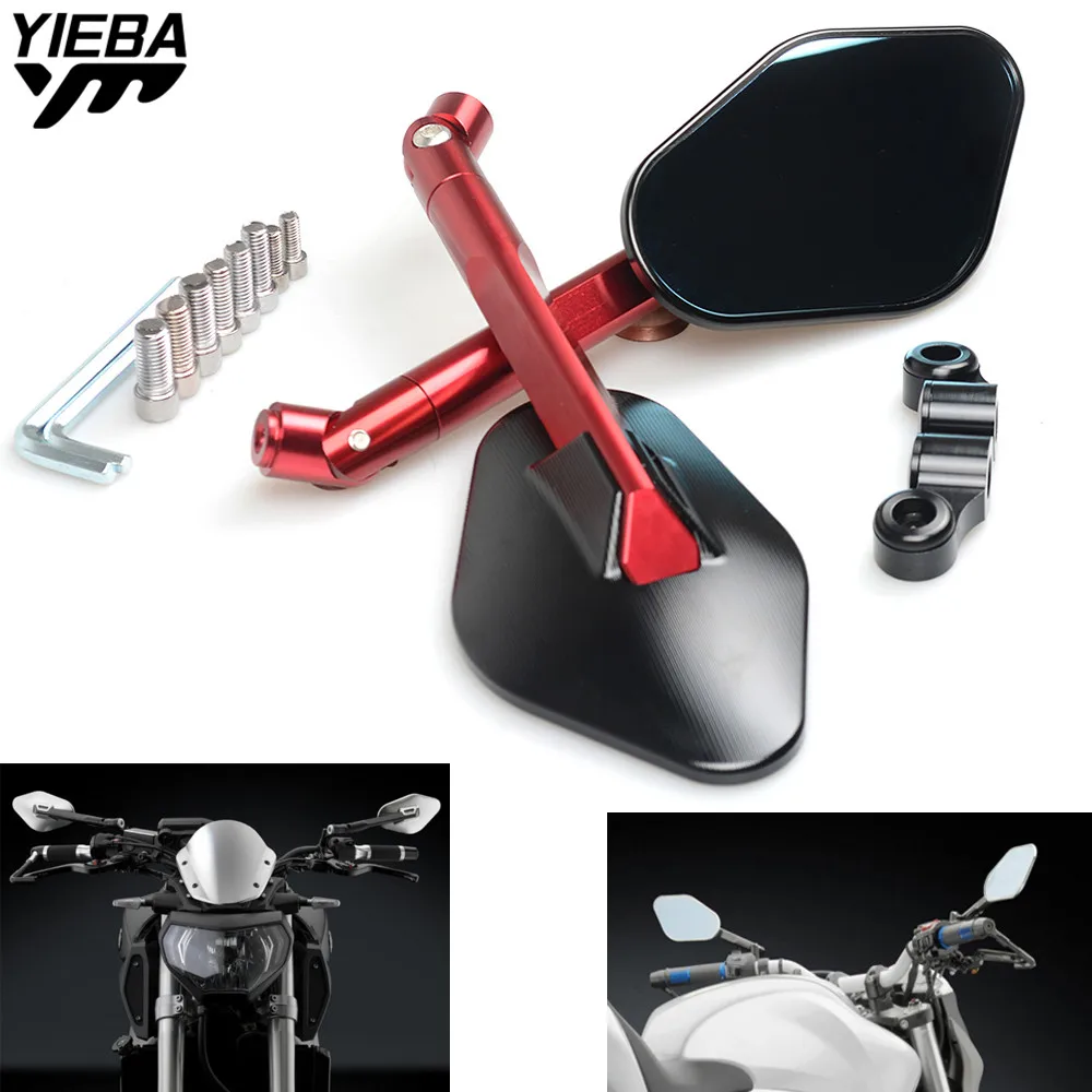 Universal Motorcycle Rearview Mirrors Rear View Side Mirror FOR Honda CBR 600 F2 F3 F4 F4i CBR600RR CB1000R V7 Classic GS500F