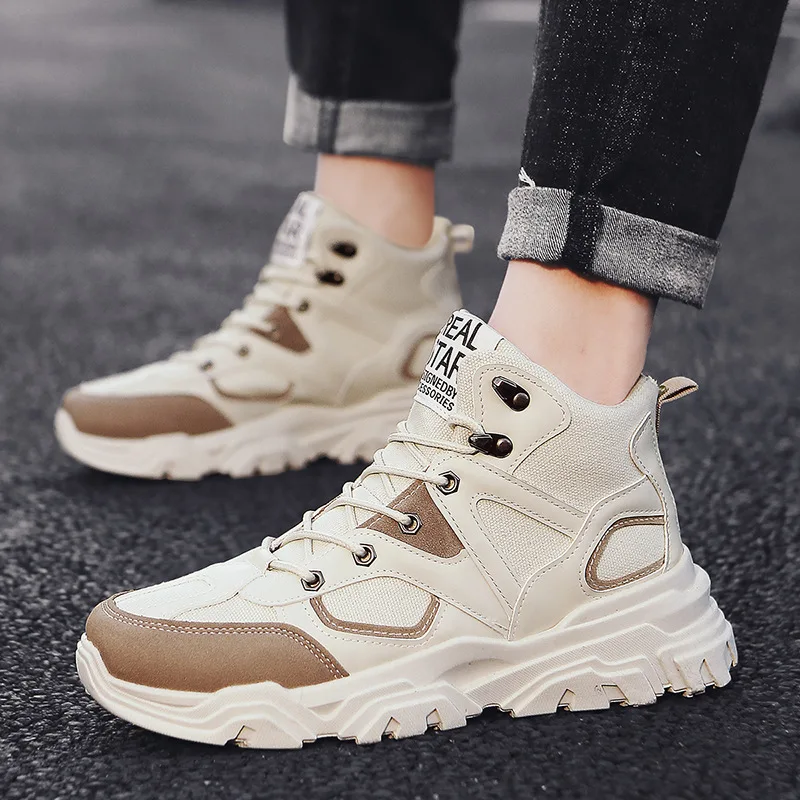 

Autumn And Winter Men Trend Retro Martin Boots Korean-style Students Sports Running Shoes Work Shoes Shoes