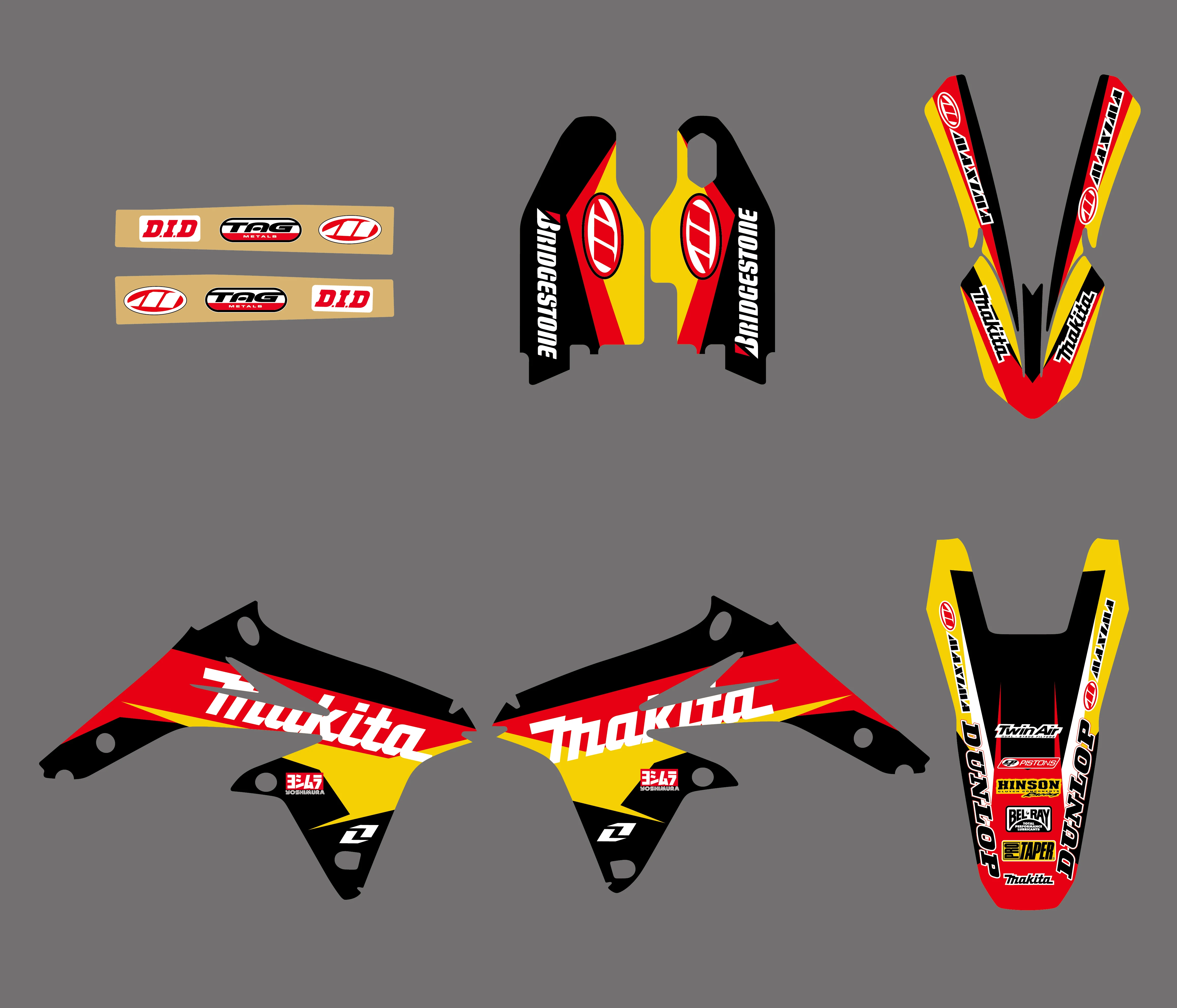Новая команда наклейки Графика для Suzuki RMZ450 2008 2009 2010 2011 2012 2013 2014 2015 2016 2017|team decals|decal