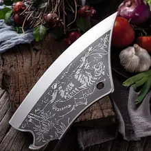 Cuchillo de acero inoxidable para picar carne, cuchillo de cocina para deshuesar, cuchillo de carnicero, cuchillos de cocina hechos a mano