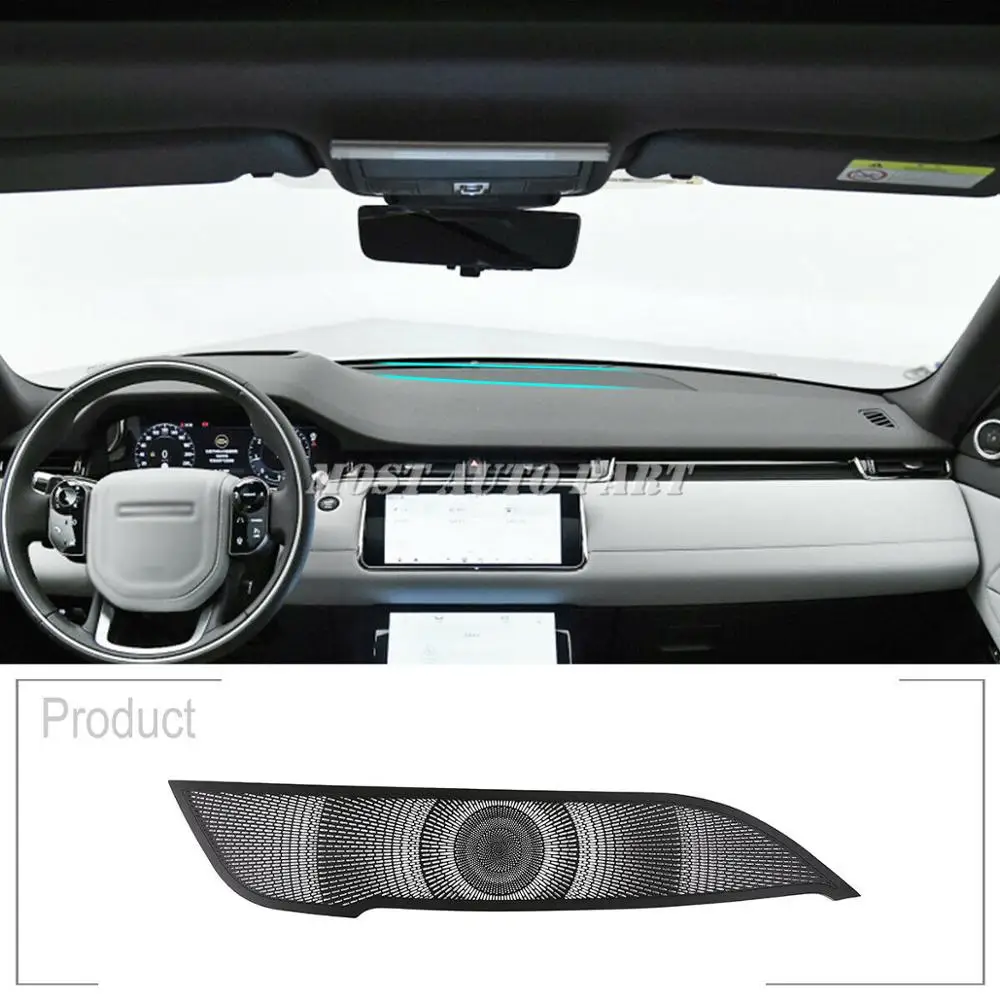 Black Aluminium Alloy Interior Dashboard Speaker Cover Trim For Land Rover Range Evoque 2019-2021 2pcs LHD Car Decoration | Автомобили и