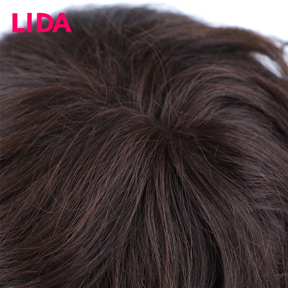 Lida, индийские человеческие волосы Remy, машинка для изготовления, дерзкий кудрявый парик, плотность 150%, 6320MN, короткие человеческие волосы, парик смешанных цветов для женщин