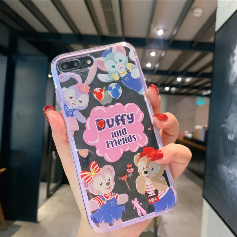 Для iPhone 11 pro Max чехол для телефона с мультяшным медведем+ пленка для экрана из закаленного стекла для iPhone X XS Max XR 7 8 6s Plus прозрачный чехол