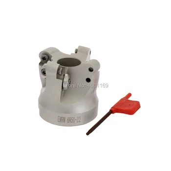 

1 piece EMRW6R-50-22-4T/EMRW6R-63-22-4T end mill, indexable surface roughing, suitable for RPMT1204 inserts