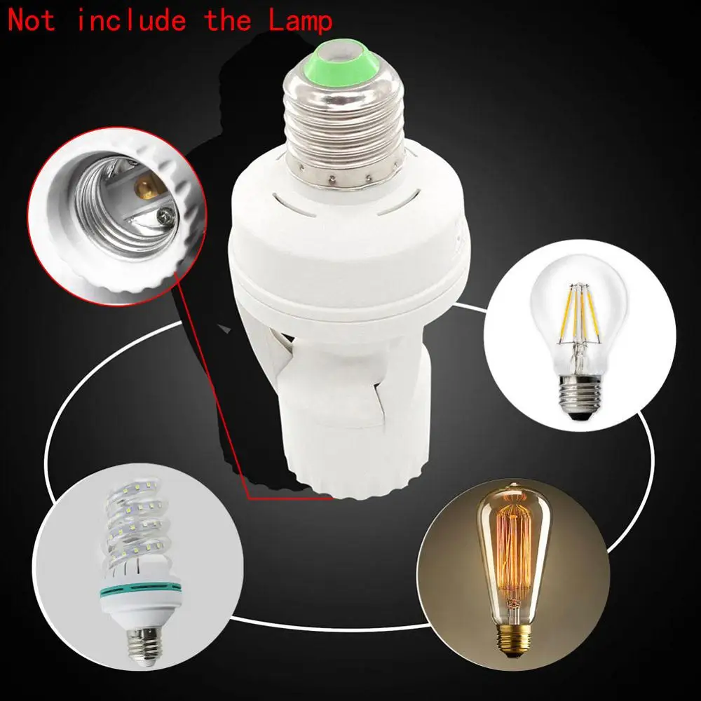 E14 Screw Light Bulb Holder LED PIR Infrared Motion Sensor Lamp Switch Socket E14 Screw Light Bulb Holder LED PIR Infrared Motion Sensor Lamp Switch Socket