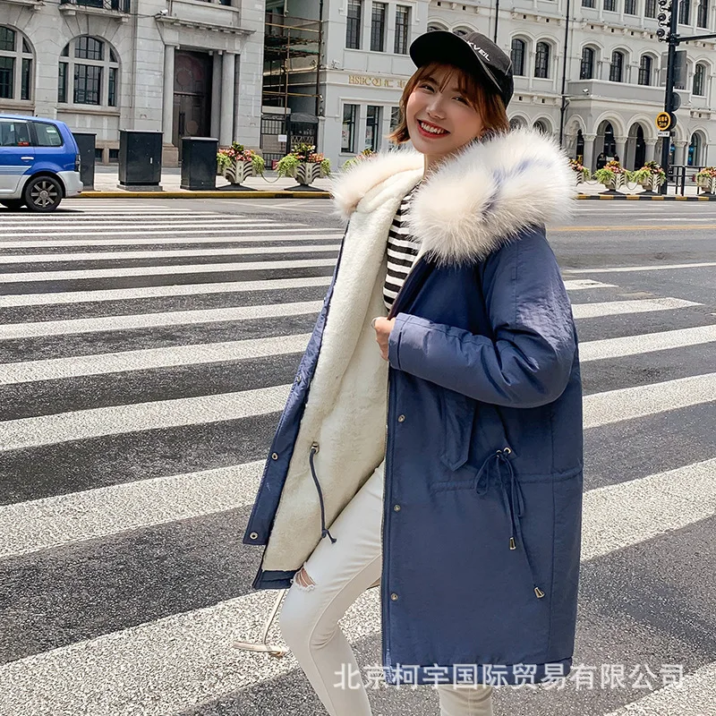 

In Students Winter Cotton-padded Clothes Women's Thick Coat Mid-length Korean-style GIRL'S Junior High School Students Women Jac