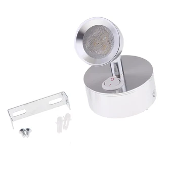 

Silver Stainless Steel LED Interior Reading Swivel Bunk Light for Caravans Boat