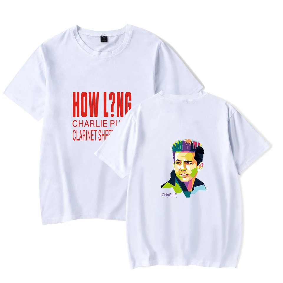 Charlie Puth Short Sleeve Casual Printed streetwear Mens T Shirt stranger things