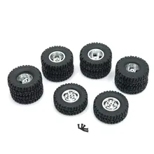 WPL – modèle B16 B36 jjjrc de voiture RC en métal, pièces modifiées, pneu en pierre concassé, roue simple avant et moyenne arrière, Double roue