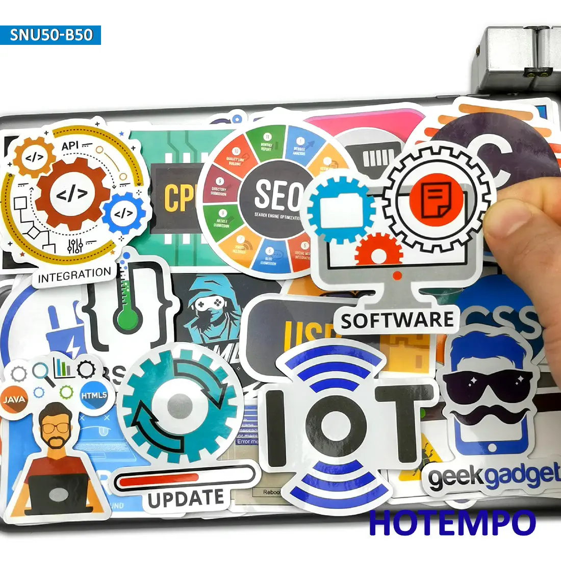 50 stücke Internet Programme Programmierer Big Data HTML5 Software Aufkleber für Handy Laptop Koffer Skateboard Aufkleber Aufkleber – Detail 1
