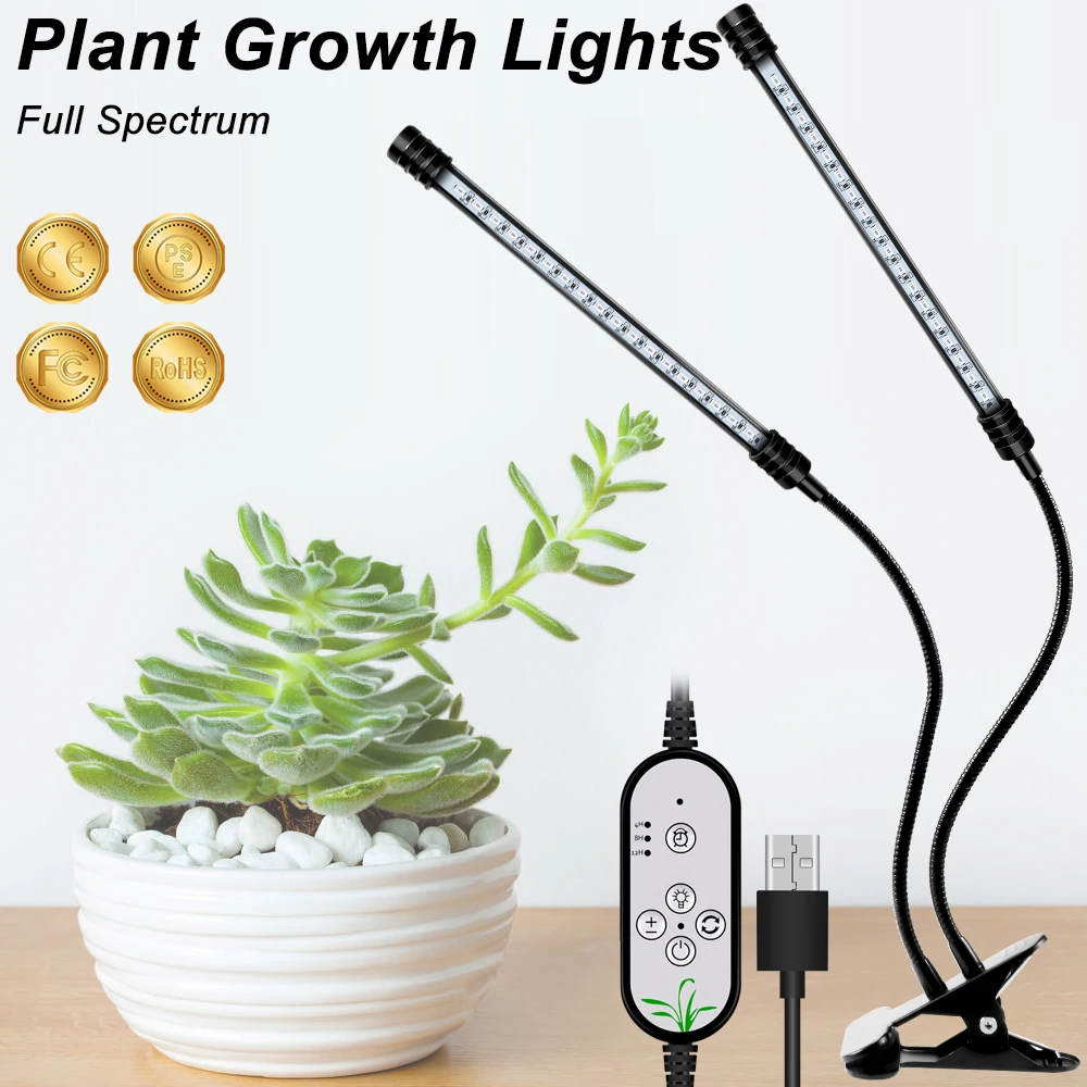 

LED Grow light Full Spectrum USB 5V Phyto Lamp Hydroponics With Clip For Vegetable Flower Seedings Greenhouse Plant Lighting