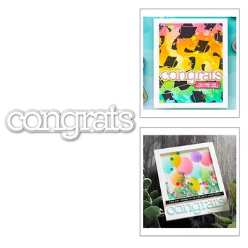 

2020 Hot New Graduation Sentiment Words Metal Cutting Dies Foil and Crafts Scrapbooking For Congrat Card Making no stamps