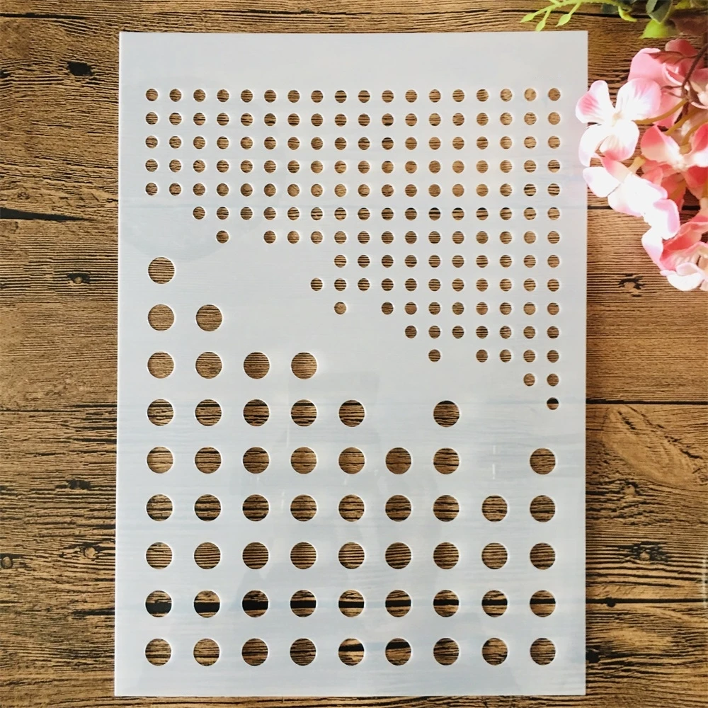 

A4 29cm Dot Round DIY Layering Stencils Wall Painting Scrapbook Coloring Embossing Album Decorative Template
