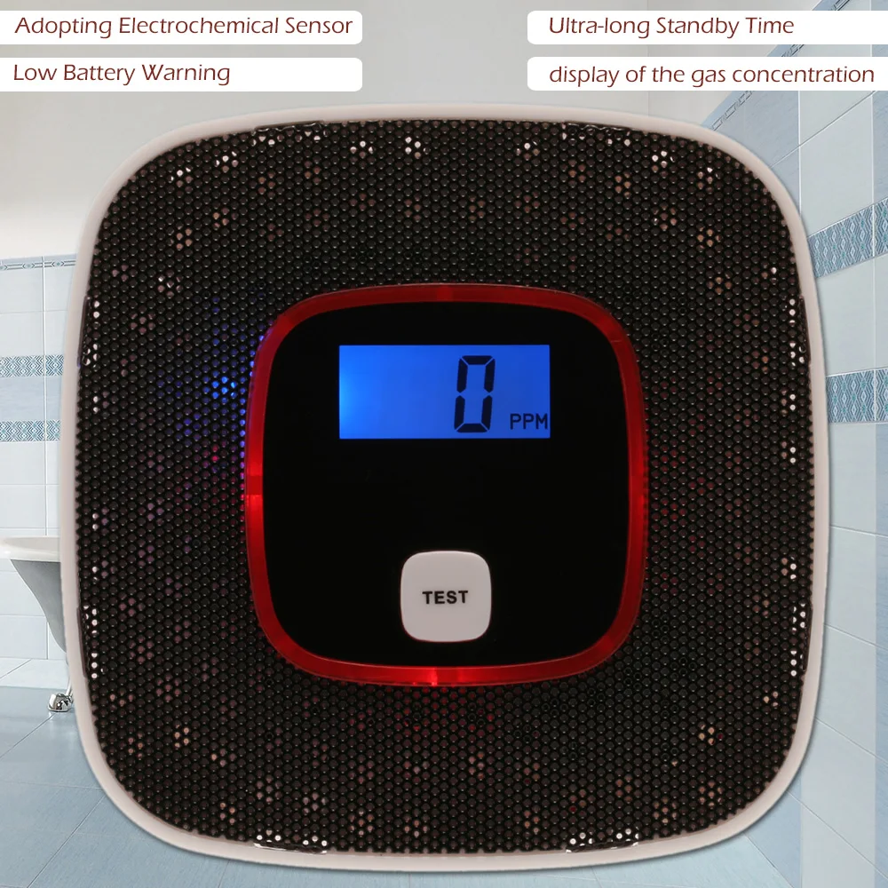 2pcs lcd CO датчик утечки газа угарного газа, детектор дымоанализатор, инструмент для мониторинга