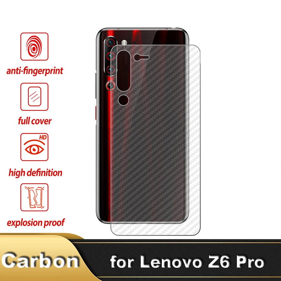 Защитная пленка для задней панели Lenovo Z6 Pro Матовая Мягкая наклейка из углеродного