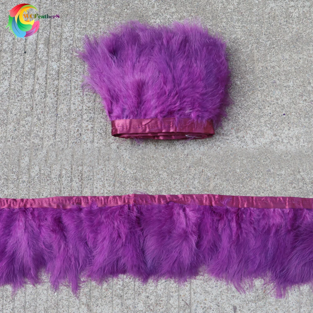 

Purplish red Marabou feather Trim Fringe 6-8inches feathers Ribbon Wedding Dress Sewing Decorative Plume