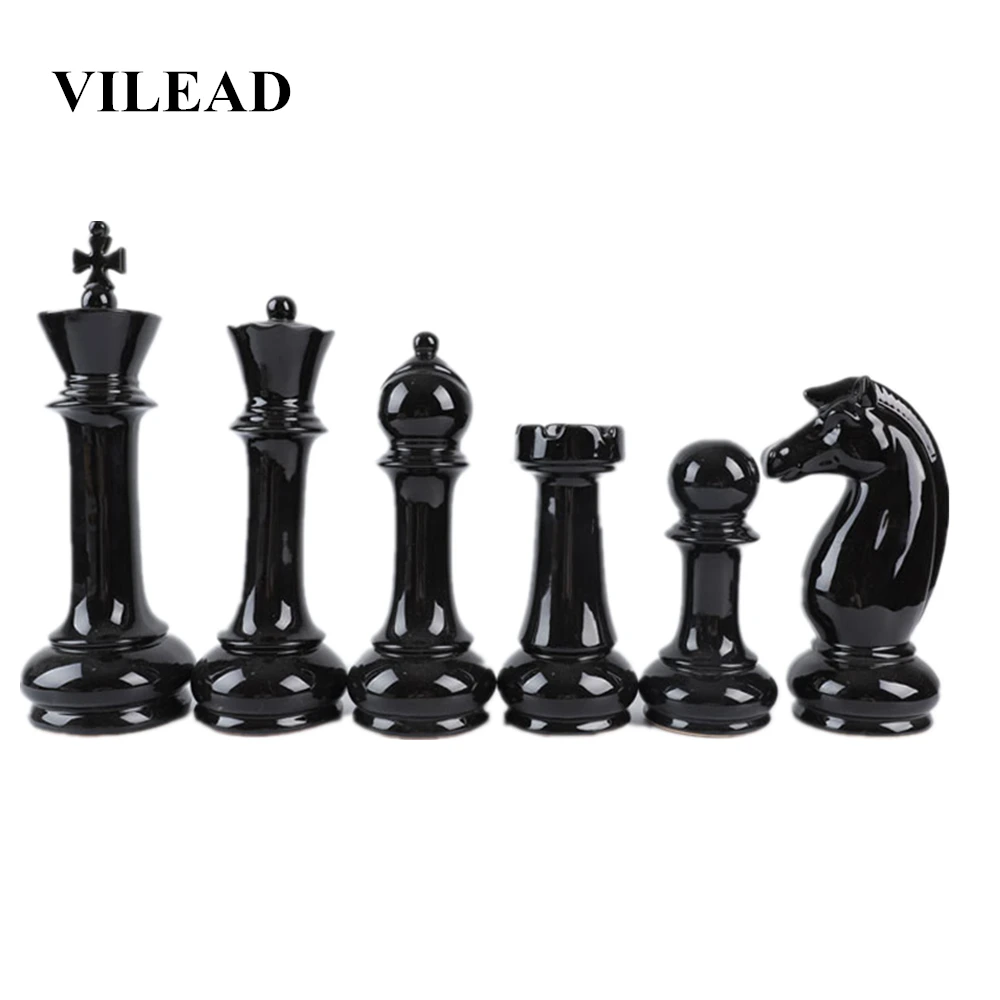 VILEAD набор из шести частей керамические международные Шахматные фигурки креативная Европейская Настенная Декорация голова оленя аксессуары Орнамент Ручной Работы