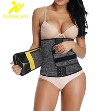 NINGMI S-6XL Талии Тренажер женский тонкий пояс животик формирователь тела корсет для похудения нижнее белье Корректирующее белье из неопрена ремень плюс размер