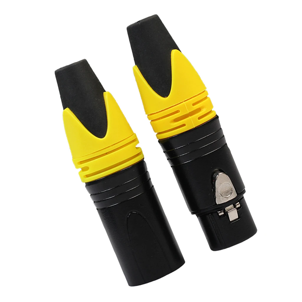 1 pair XLR 3 Pin Male & Female MIC Snake Plug Audio Microphone Cable Connector
